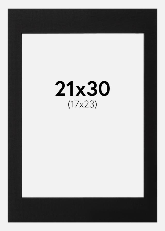 Paspartu Negru Margine neagră 21x30 cm (17x23)