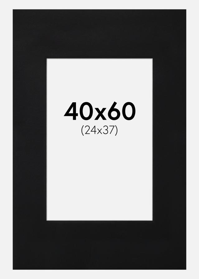 Paspartu Negru Standard Margine albă 40x60 cm (24x37)