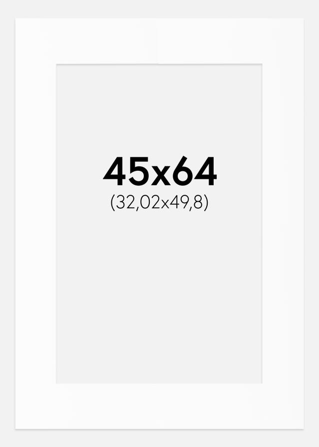 Paspartu Alb Standard (Miez Alb) 45x64 cm (32,02x49,8)