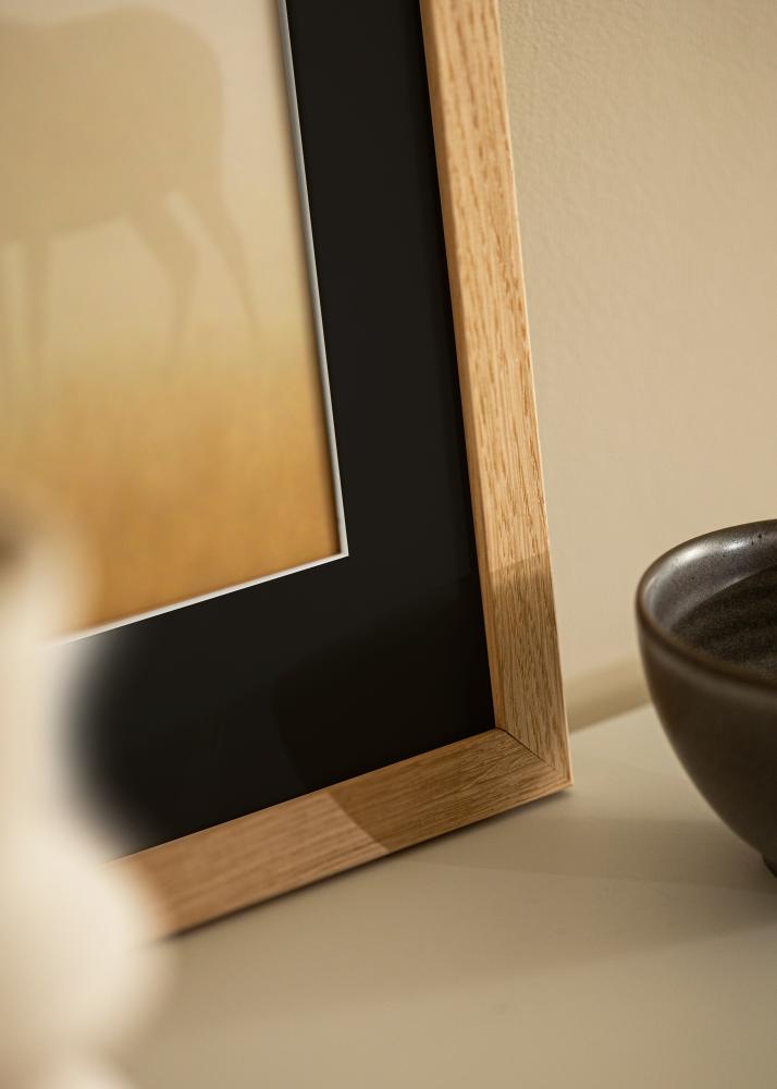 Ramă Trendline Stejar 30x40 cm - Paspartu Negru 20x28 cm