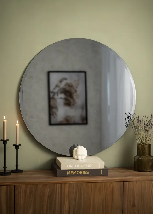 KAILA Rotund Oglindă Dark Smoked Grey 90 cm Ø