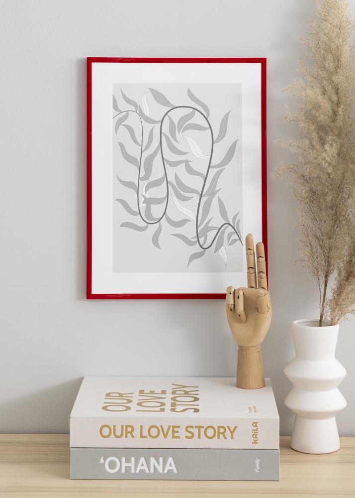 Ramă New Lifestyle Medium Red 50x70 cm - Paspartu Negru 16x24 inches