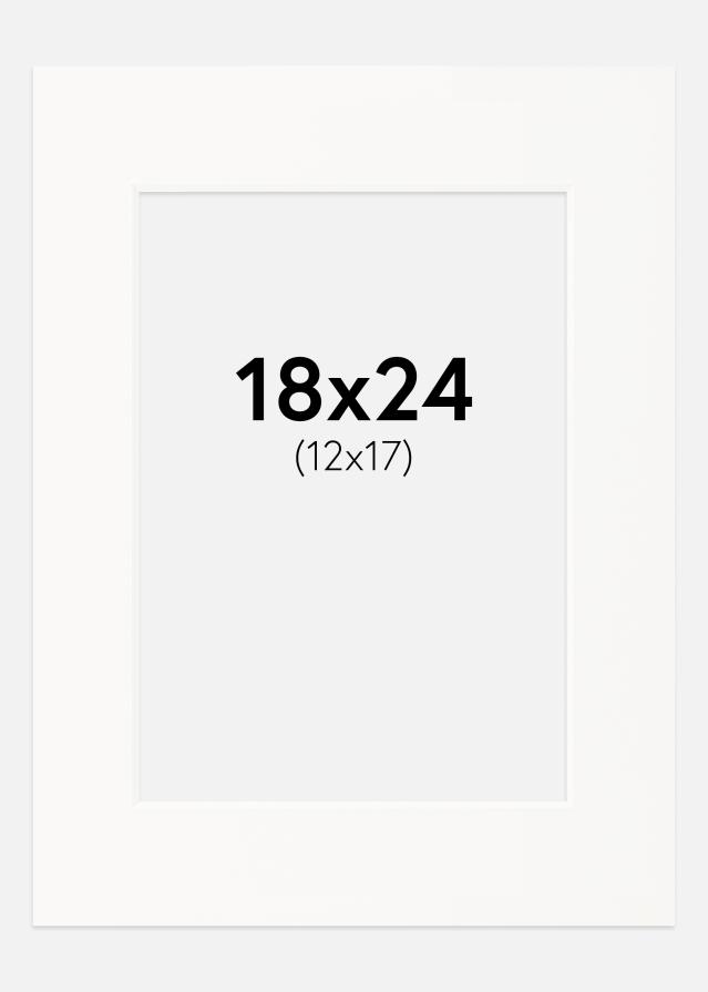 Paspartu Off-white Margine albă 18x24 cm (12x17)