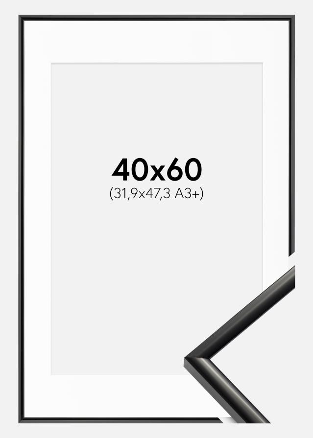 Ramă New Lifestyle Negru 40x60 cm - Paspartu Alb 32,9x48,3 cm (A3+)