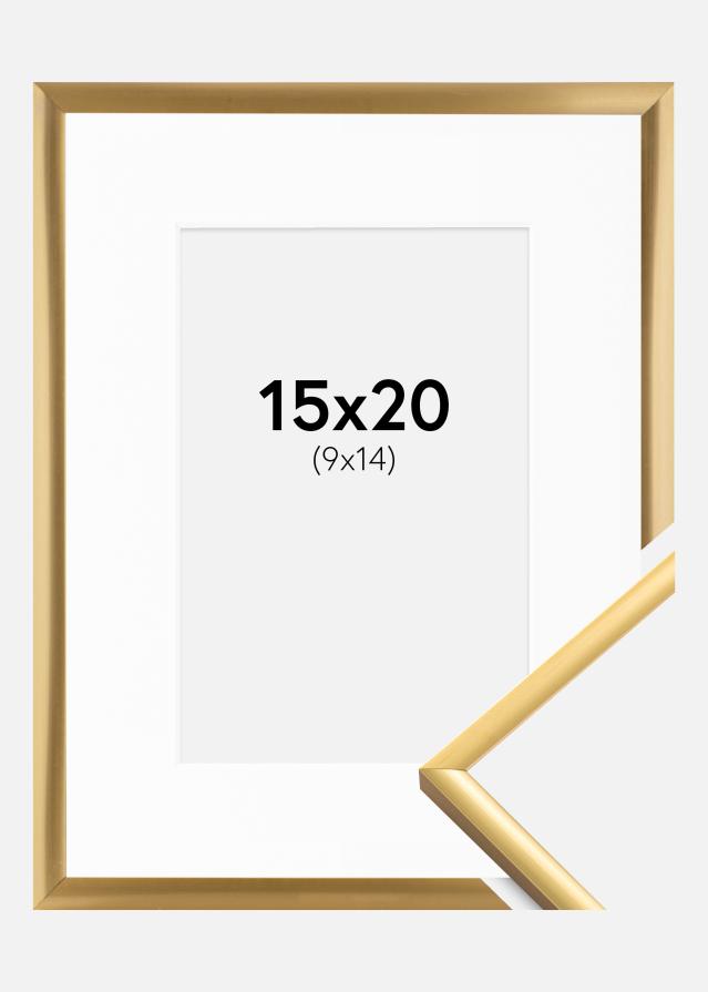 Ramă New Lifestyle Shiny Gold 15x20 cm - Paspartu Alb 10x15 cm