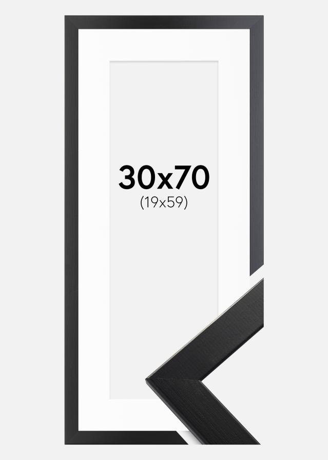 Ramă Trendline Negru 30x70 cm - Paspartu Alb 20x60 cm
