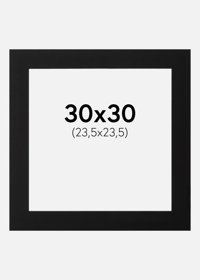 Paspartu Negru Margine neagră 30x30 cm (23,5x23,5)