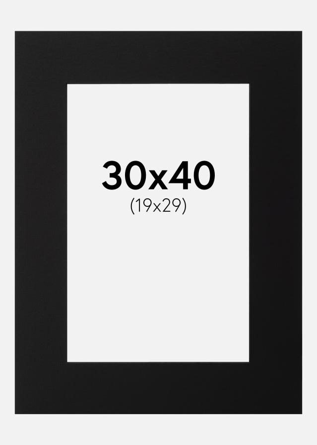 Paspartu Negru Margine neagră 30x40 cm (19x29)