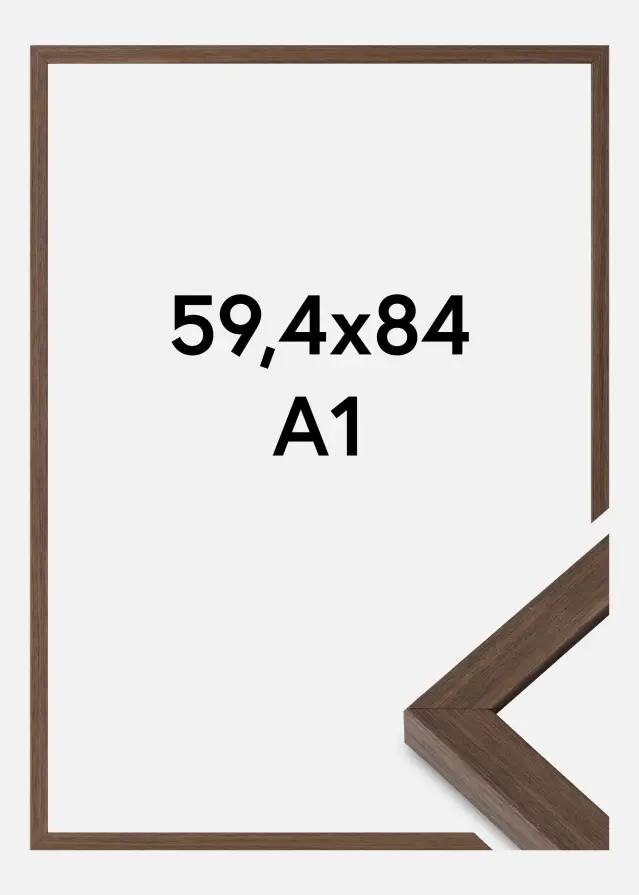 Ramă Hermes Sticlă acrilică Nuc 59,4x84 cm (A1)