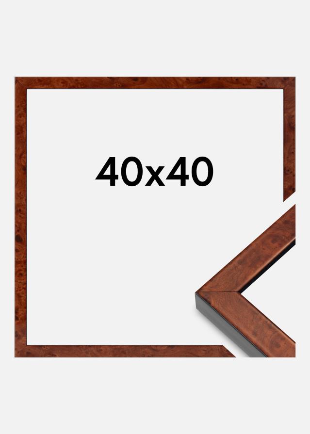 Ramă Hermes Sticlă acrilică Burr Walnut 40x40 cm