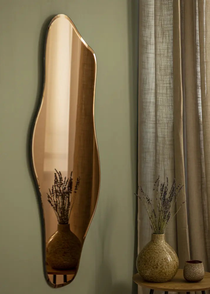 Oglindă Wave Rose Gold 55x110 cm