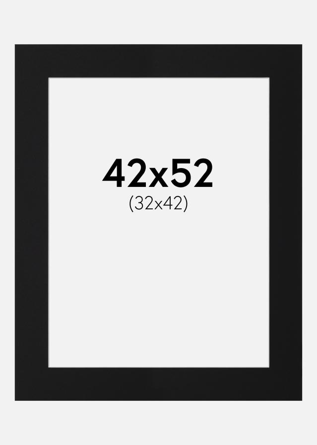 Paspartu Negru Standard (Miez Alb) 42x52 cm (32x42)