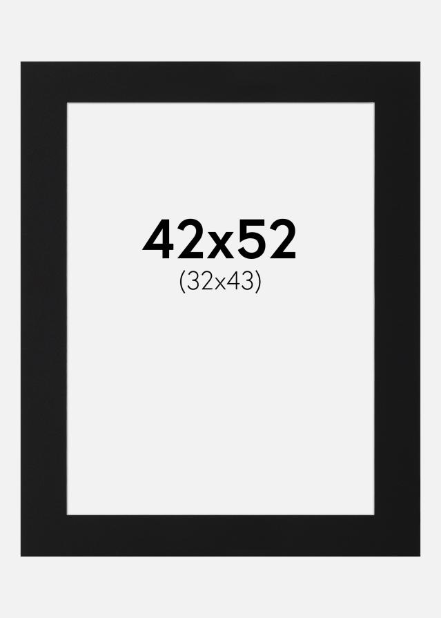 Paspartu Negru Standard (Miez Alb) 42x52 cm (32x43)