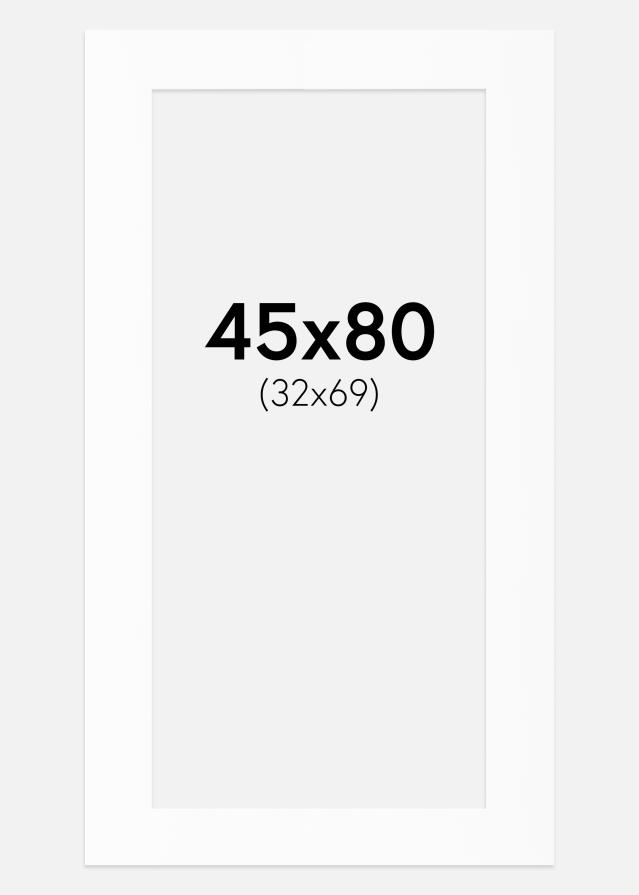 Paspartu Alb Standard (Miez Alb) 45x80 cm (32x69)