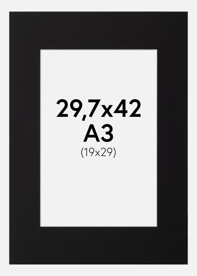 Paspartu Canson Negru Margine albă 29,7x42 cm (19x29)