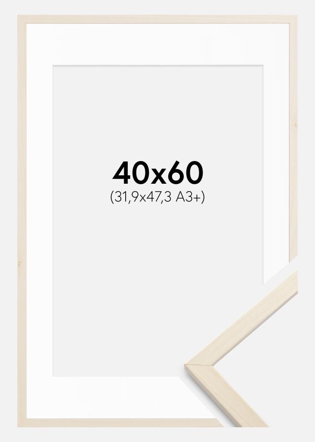 Ramă Edsbyn Arțar 40x60 cm - Paspartu Alb 32,9x48,3 cm (A3+)