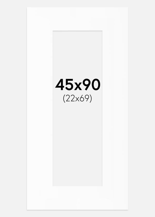 Paspartu Alb Standard (Miez Alb) 45x90 cm (22x69)