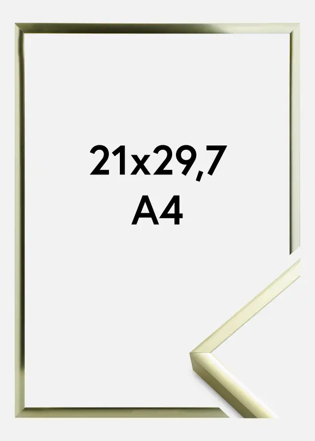 Ramă Poster Frame Aluminum Gold 21x29,7 cm (A4)