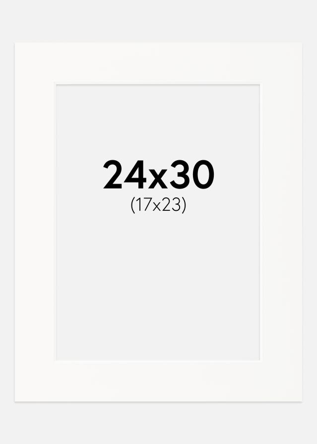 Paspartu Off-white Margine albă 24x30 cm (17x23)