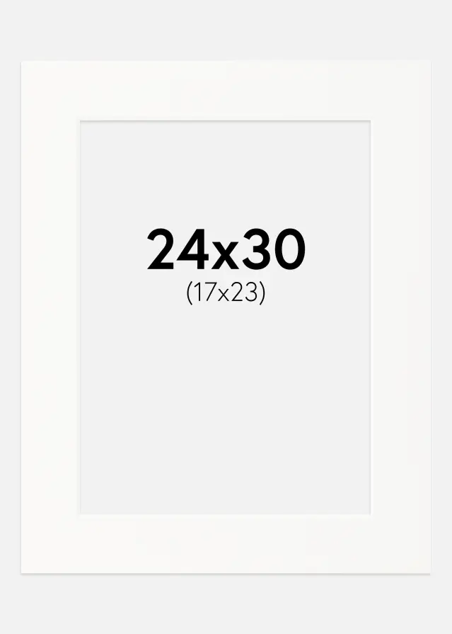 Paspartu Off-white Margine albă 24x30 cm (17x23)