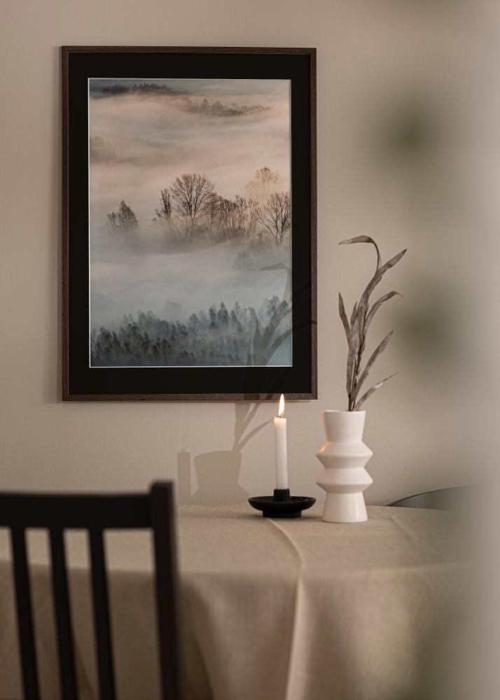 Ramă Edsbyn Nuc 35x50 cm - Paspartu Negru 24x30 cm