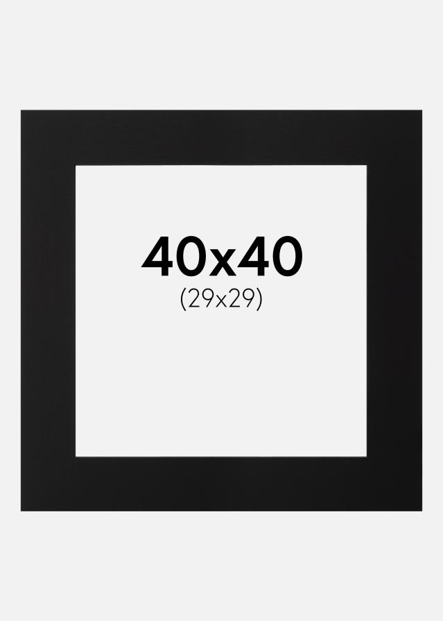 Paspartu Negru Margine neagră 40x40 cm (29x29)