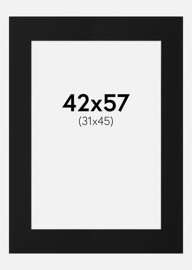 Paspartu Negru Standard (Miez Alb) 42x57 cm (31x45)