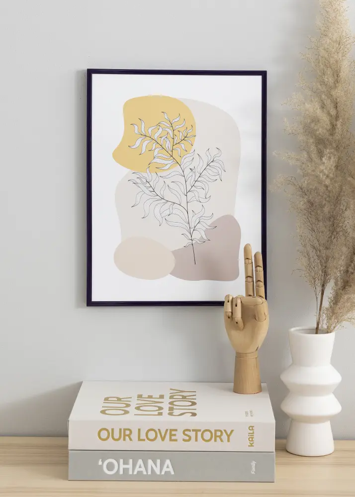 Ramă New Lifestyle Violet închis 50x70 cm - Paspartu Negru 40x60 cm