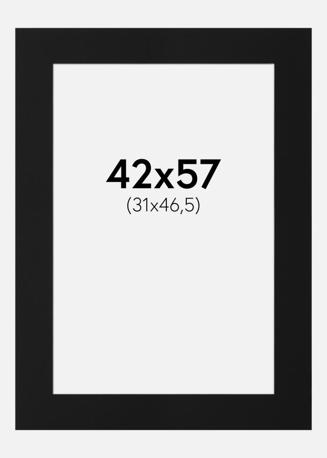 Paspartu Negru Standard (Miez Alb) 42x57 cm (31x46,5)