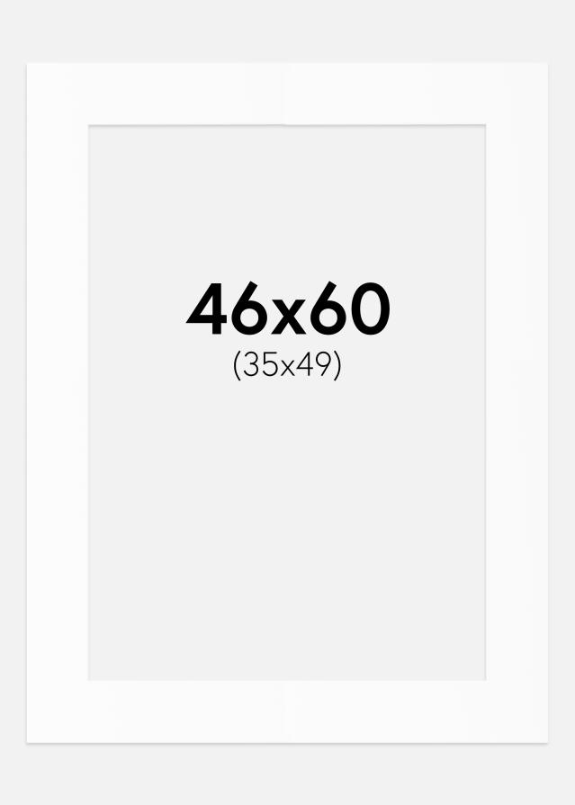 Paspartu Alb Standard (Miez Alb) 46x60 cm (35x49)