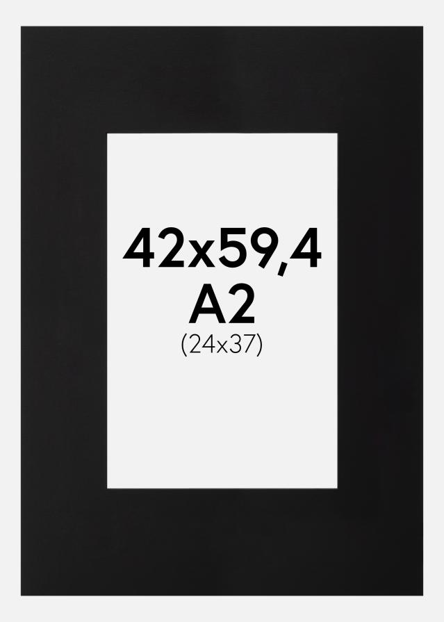 Paspartu Negru Margine neagră 42x59 cm (24x37)