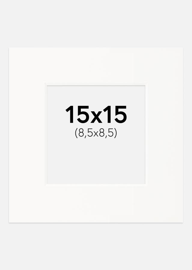 Paspartu Off-white Margine albă 15x15 cm (8,5x8,5)