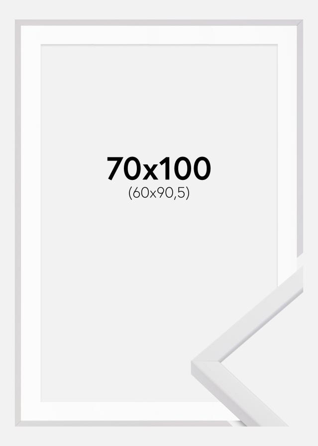 Ramă E-Line Wide Alb 70x100 cm - Paspartu Alb 61x91,5 cm