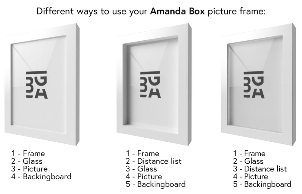 Ramă Amanda Box Alb 70x100 cm