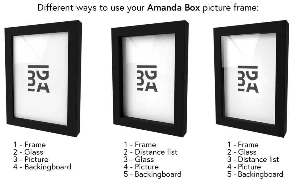 Ramă Amanda Box Negru 42x70 cm