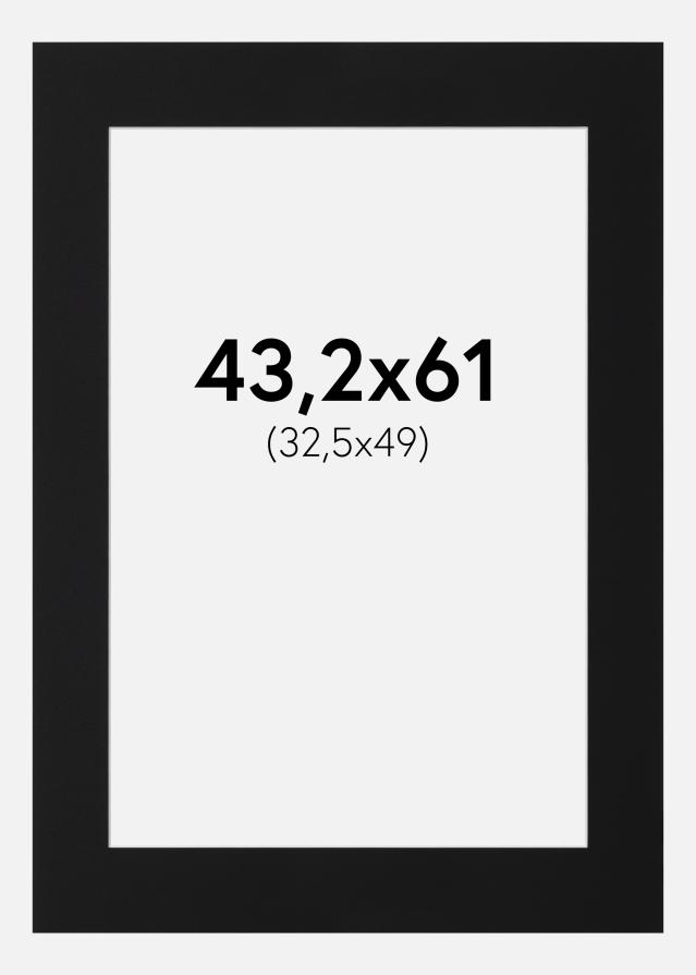 Paspartu Negru Standard (Miez Alb) 43,2x61 cm (32,5x49)