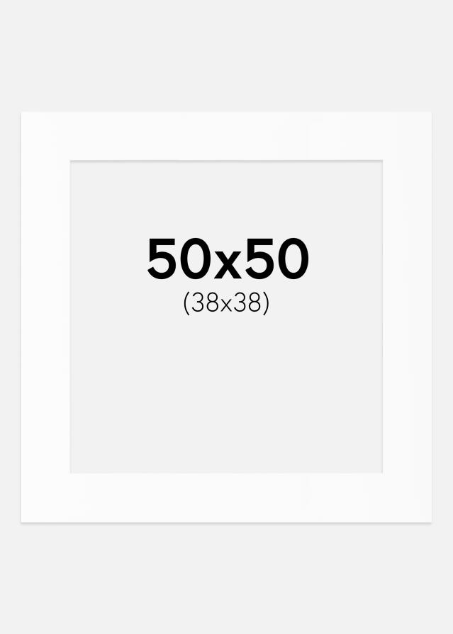 Paspartu Alb Standard (Miez Alb) 50x50 cm (38x38)