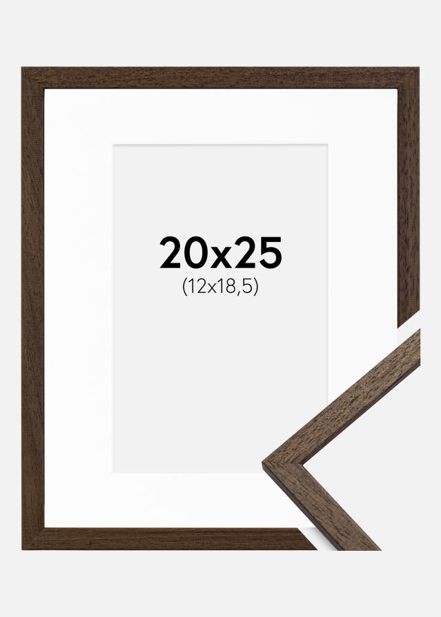 Ramă Edsbyn Nuc 20x25 cm - Paspartu Alb 13x19,5 cm
