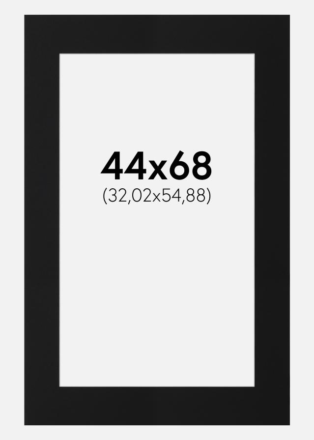 Paspartu Negru Standard (Miez Alb) 44x68 cm (32,02x54,88)