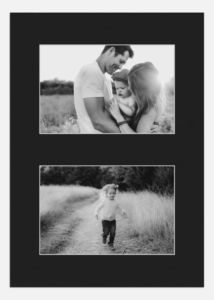 Paspartu Negru 42x59,4 cm - Colaj 2 Fotografii (19x29 cm)