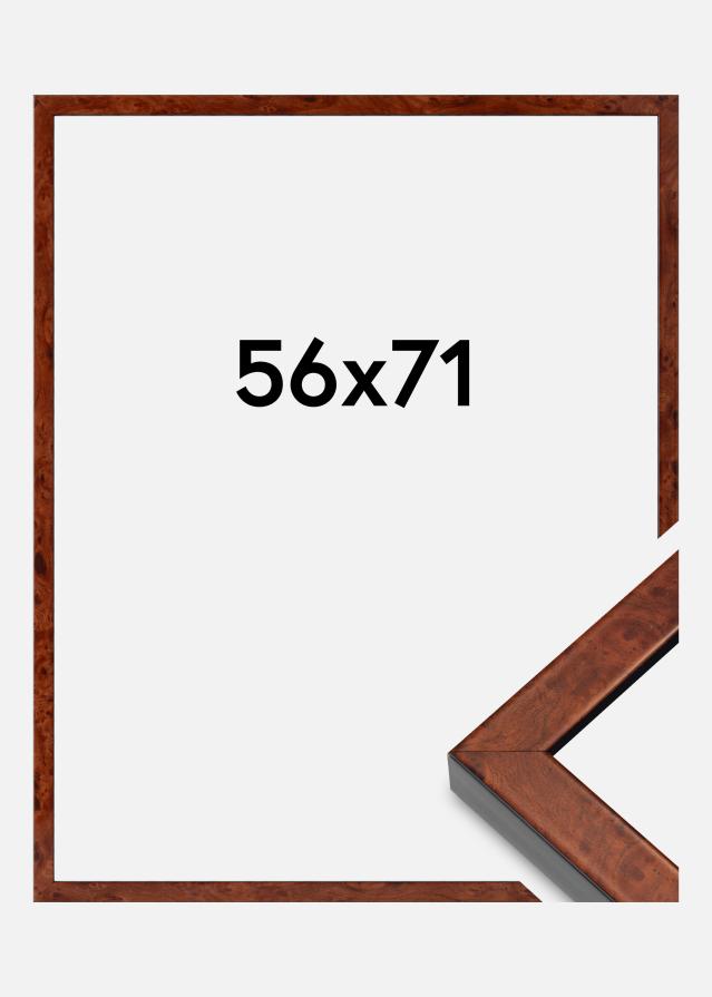 Ramă Hermes Sticlă acrilică Burr Walnut 56x71 cm