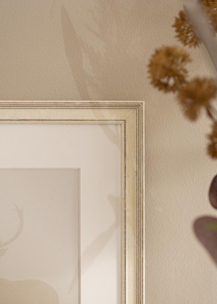 Ramă Shabby Chic Sticlă acrilică Alb 50x50 cm