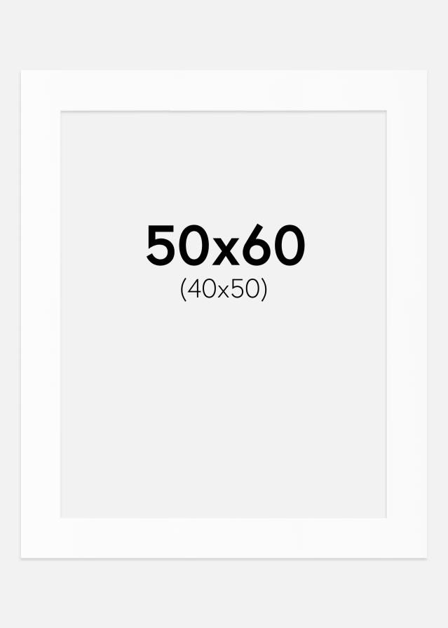 Paspartu Alb Standard (Miez Alb) 50x60 cm (40x50)