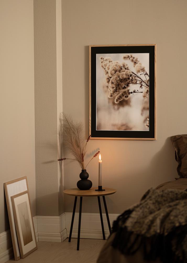 Ramă E-Line Stejar 30x40 cm - Paspartu Negru 20x28 cm