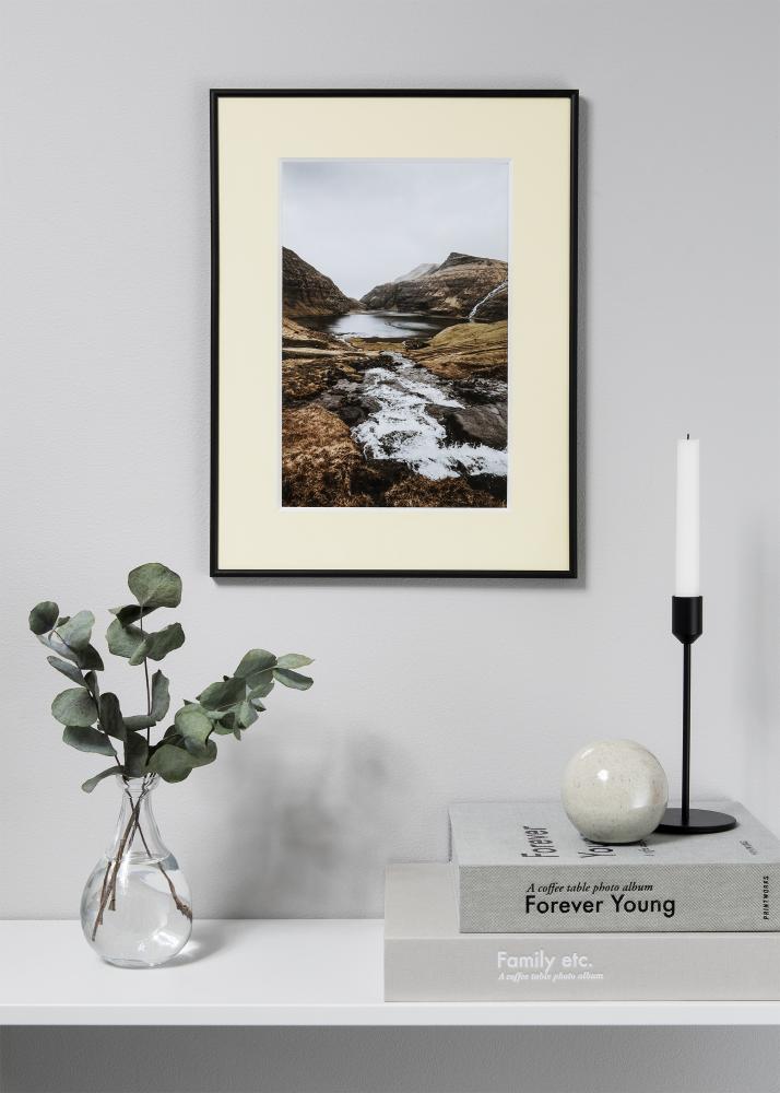 Paspartu Creme 3 mm Margine albă 21x30 cm (17x23)