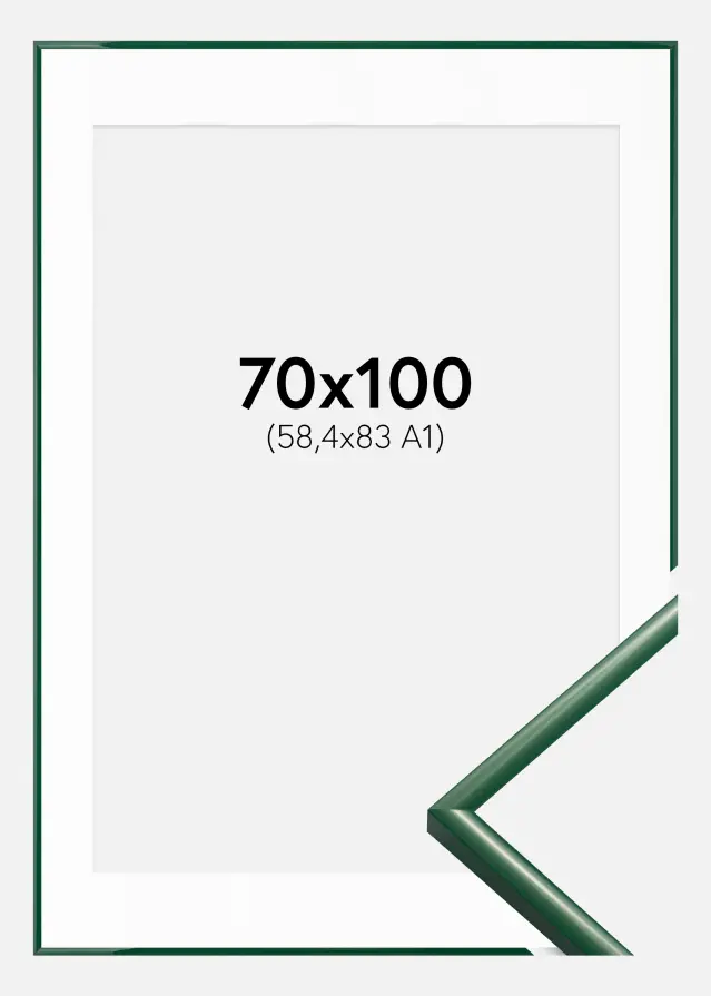 Ramă New Lifestyle Moss Green 70x100 cm - Paspartu Alb 59,4x84 cm (A1)