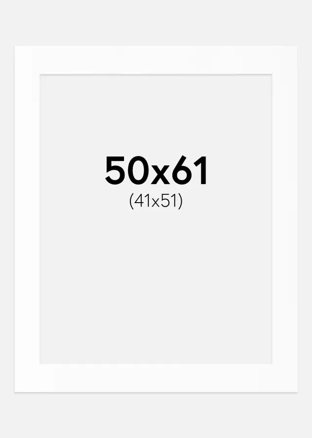 Paspartu Alb Standard (Miez Alb) 50x61 cm (41x51)