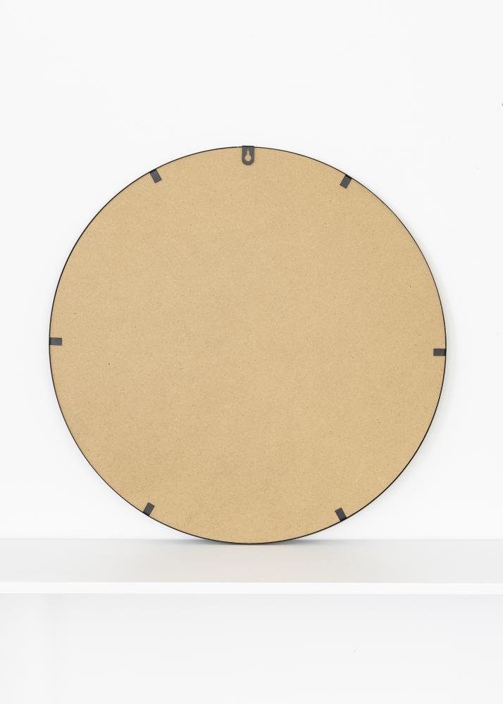 KAILA Rotund Oglindă Triangles - Negru 55 cm Ø