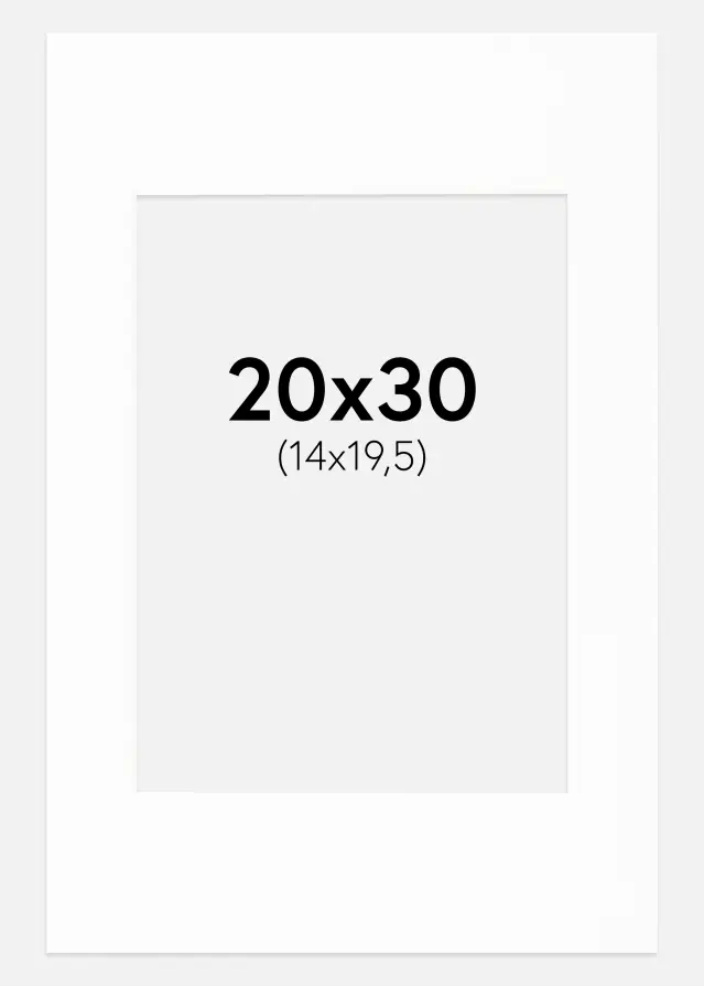 Paspartu Canson Alb Margine albă 20x30 cm (14x19,5)