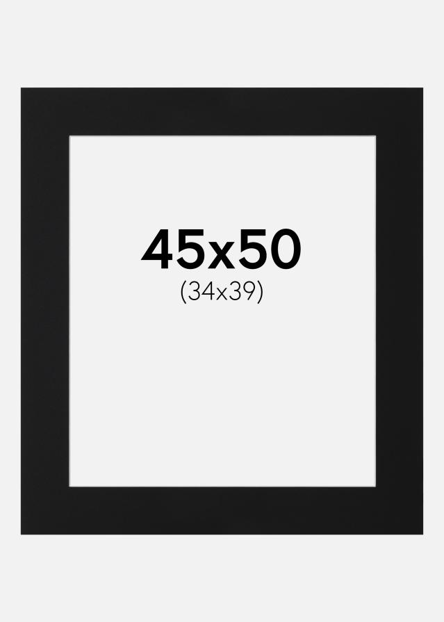 Paspartu Negru Standard (Miez Alb) 45x50 cm (34x39)